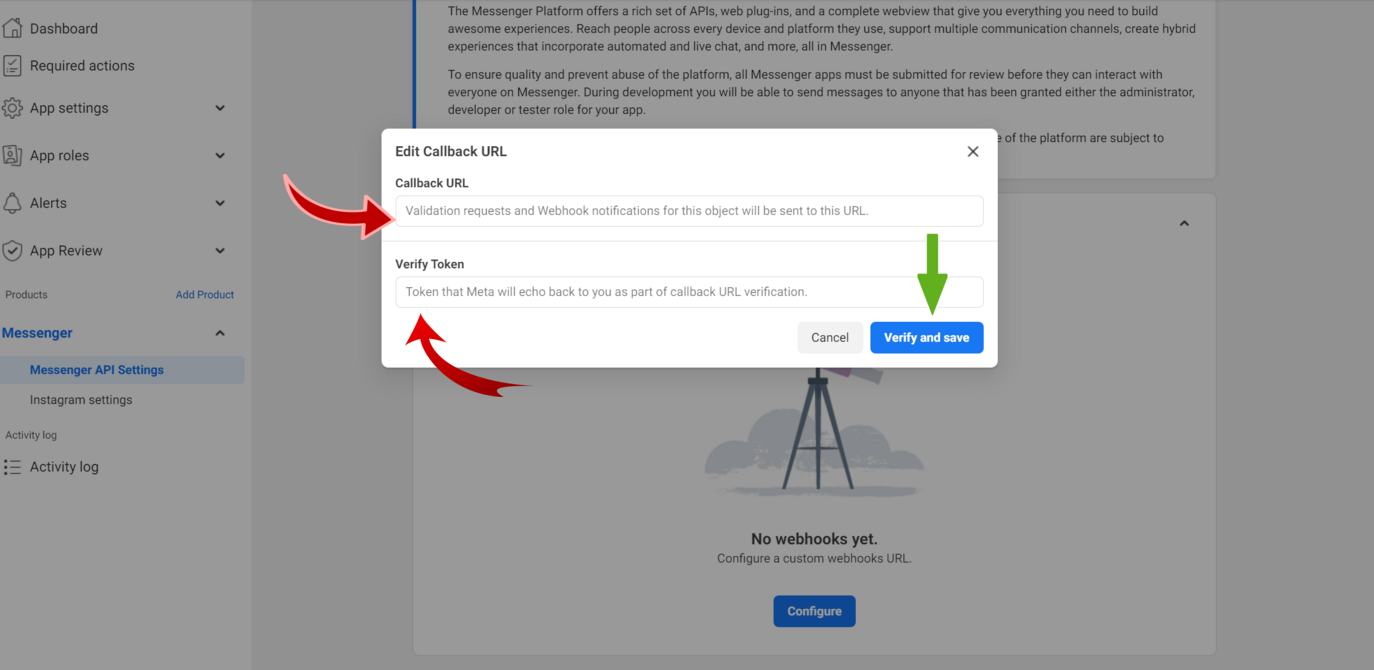 Webhook Setup Example