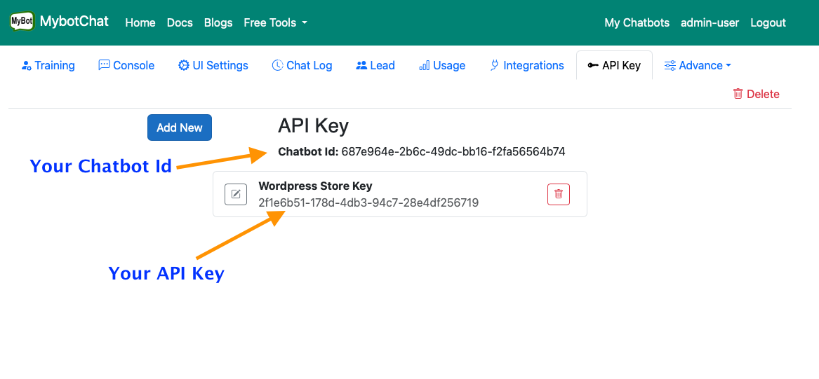 Copy API Key